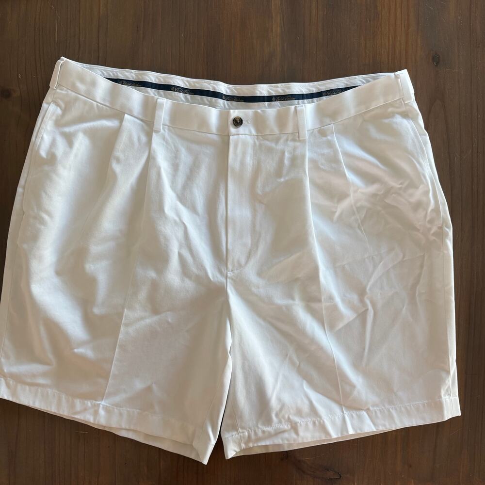 Brooks Brothers men’s white lightweight advantage 8" chino shorts sz44 cotton